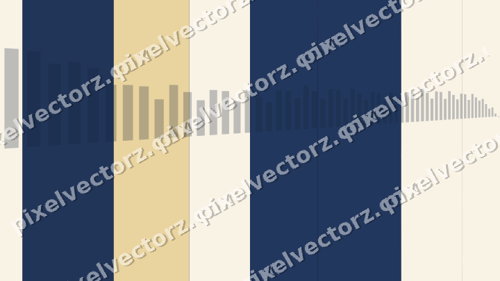 Glowing neon chart background in blue and amber