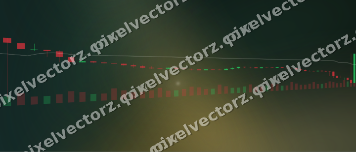 Glowing neon chart background in amber and dark green