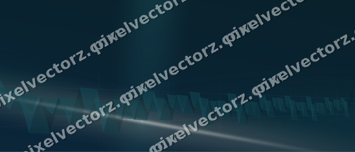 Glowing neon chart background in dark teal and orange