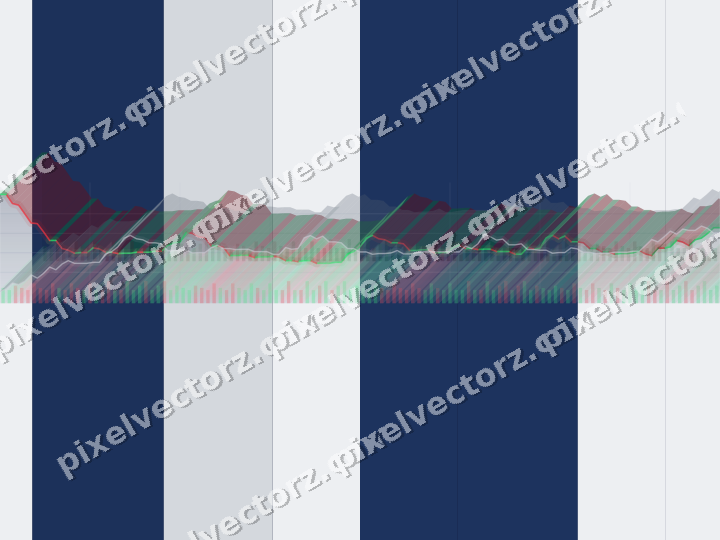 Glowing neon chart background in dark blue and white