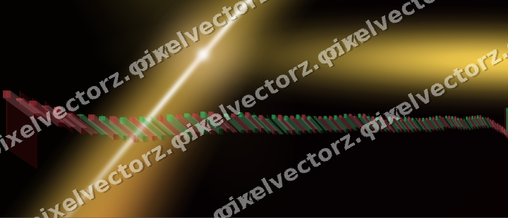 Glowing neon chart background in orange and amber