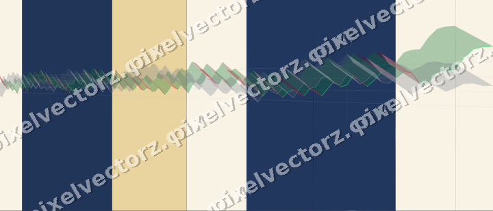 Glowing neon chart background in blue and amber