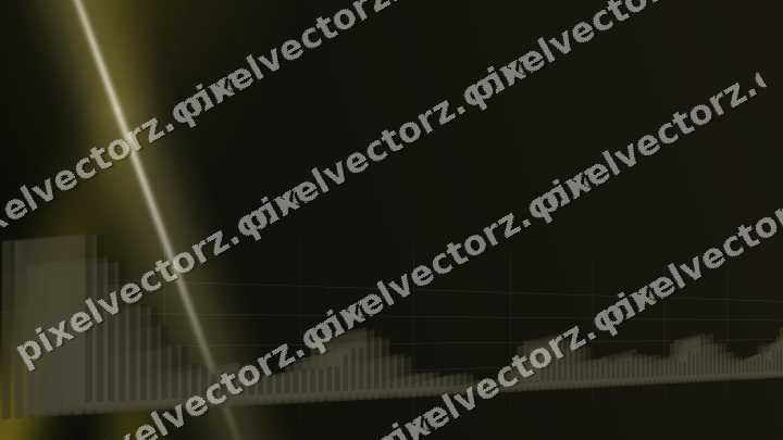 Glowing neon chart background in amber and yellow
