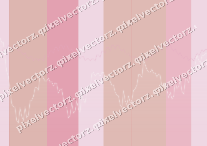 Glowing neon chart background in pale pink and pale red