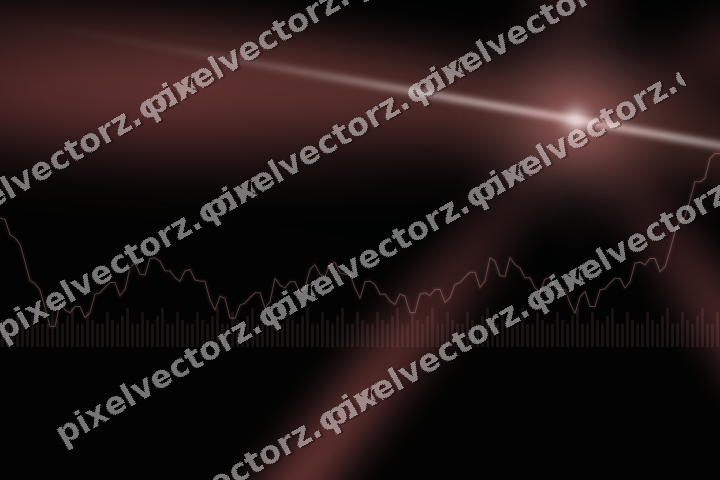 Glowing neon chart background in red and green
