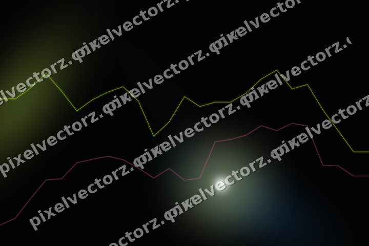 Leuchtender Neon Diagramm Hintergrund in Limette und Bernstein