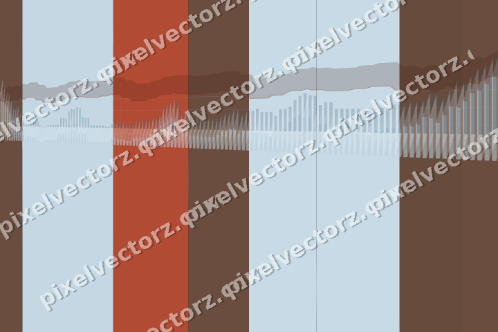 Glowing neon chart background in cyan and red