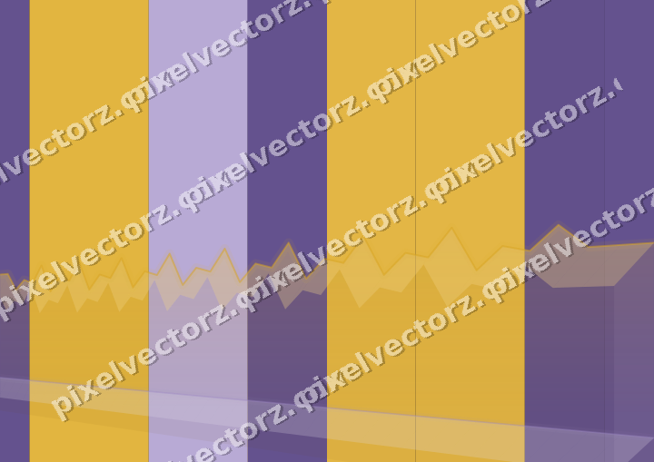 Glowing neon chart background in amber and purple