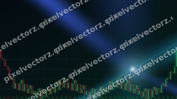 Glowing neon chart background in cyan and teal