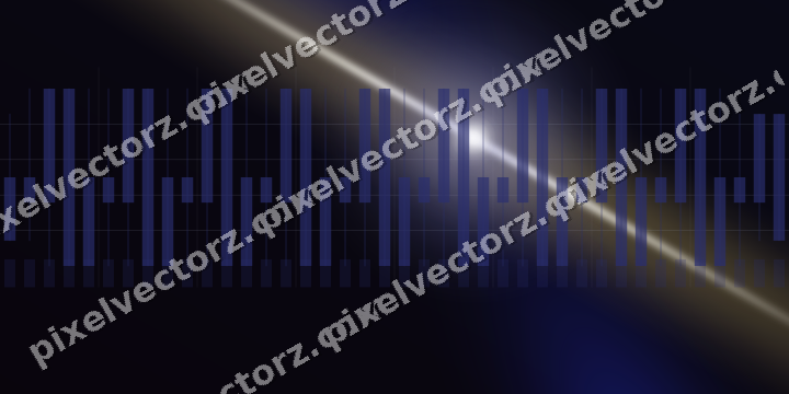 Glowing neon chart background in blue and amber