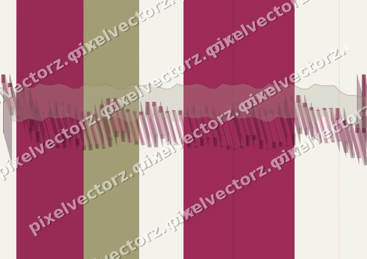 Glowing neon chart background in pink and yellow