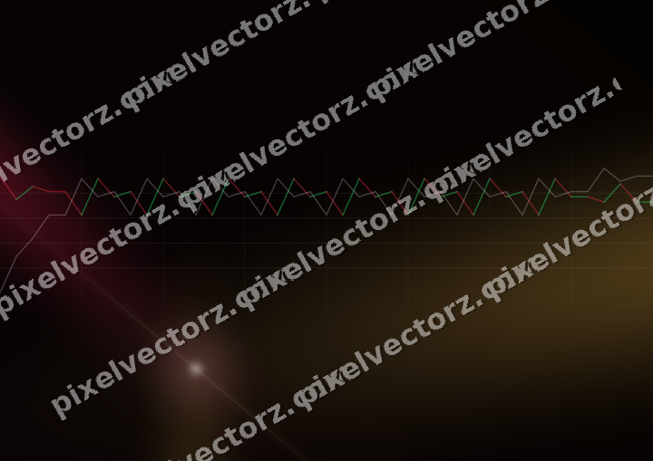 Glowing neon chart background in pink and amber
