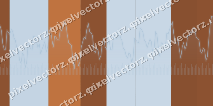 Glowing neon chart background in blue and orange
