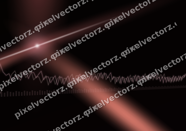 Glowing neon chart background in pink and red