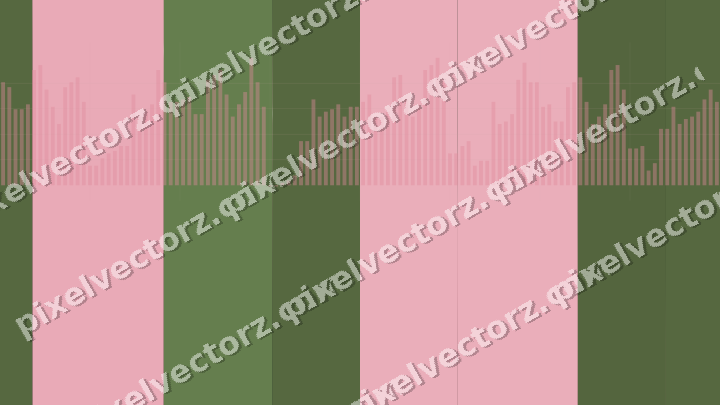 Glowing neon chart background in pink and dark lime