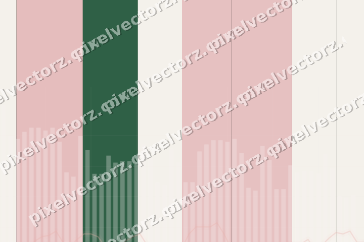 Glowing neon chart background in red and green