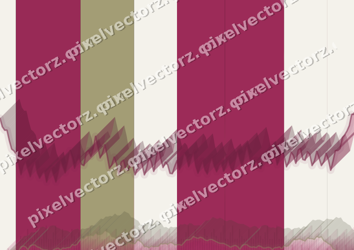 Glowing neon chart background in pink and yellow