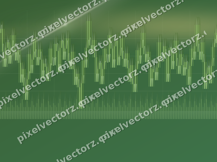 Glowing neon chart background in lime and yellow