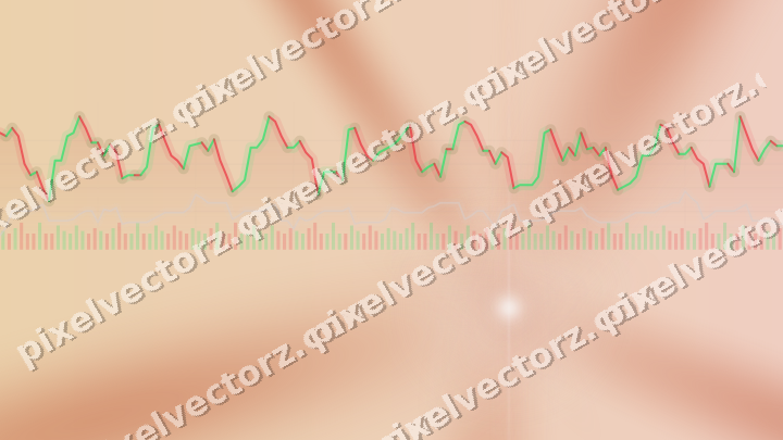 Soft pastel chart background in orange and cyan