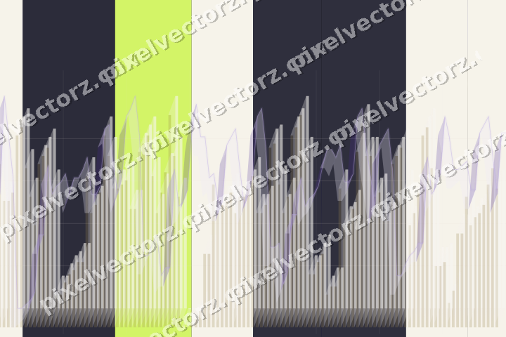 Glowing neon chart background in blue and purple