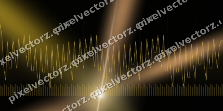 Glowing neon chart background in amber and orange