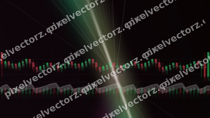 Glowing neon chart background in magenta and pink