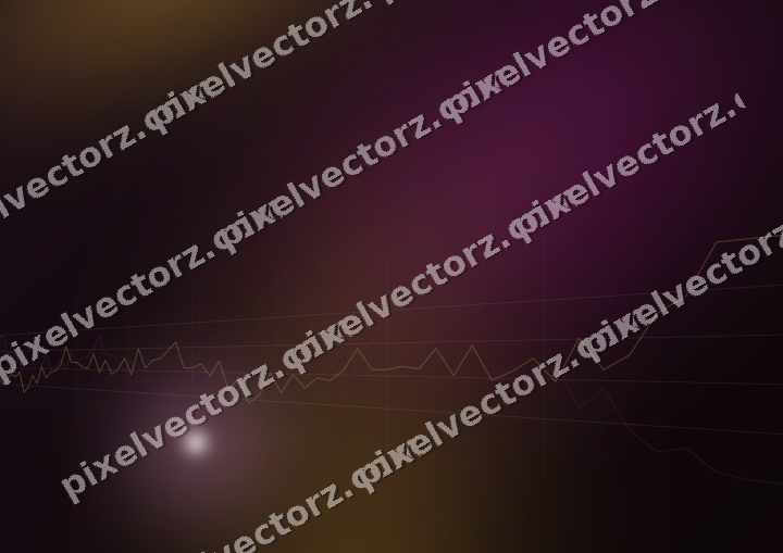 Glowing neon chart background in magenta and amber