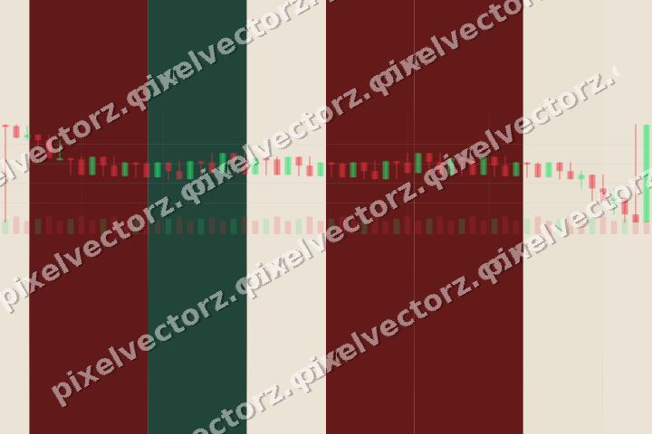 Soft pastel chart background in dark red and dark green