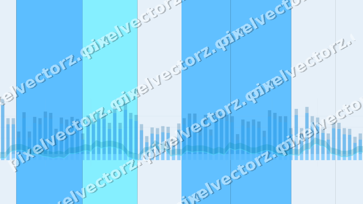 Glowing neon chart background in cyan and blue
