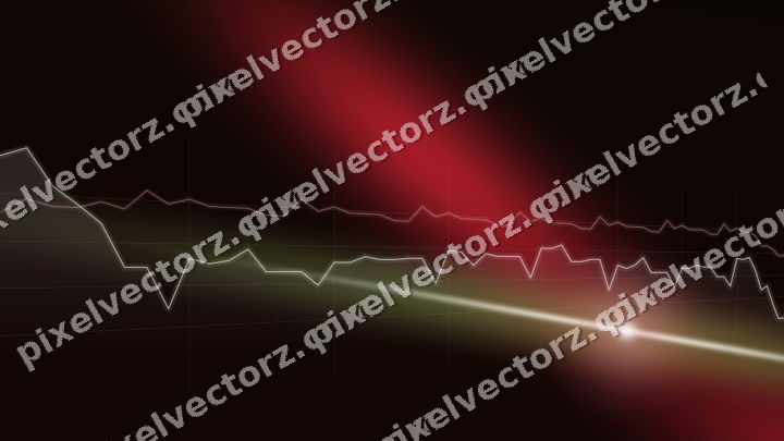 Glowing neon chart background in red and green