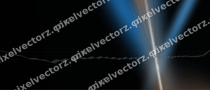 Glowing neon chart background in blue and orange