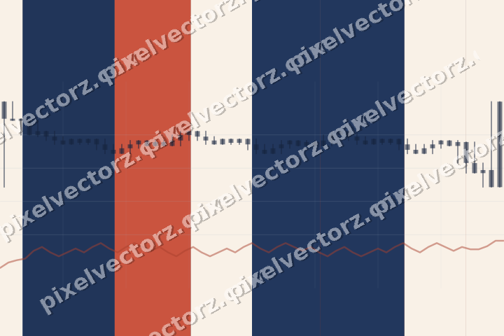 Glowing neon chart background in blue and red