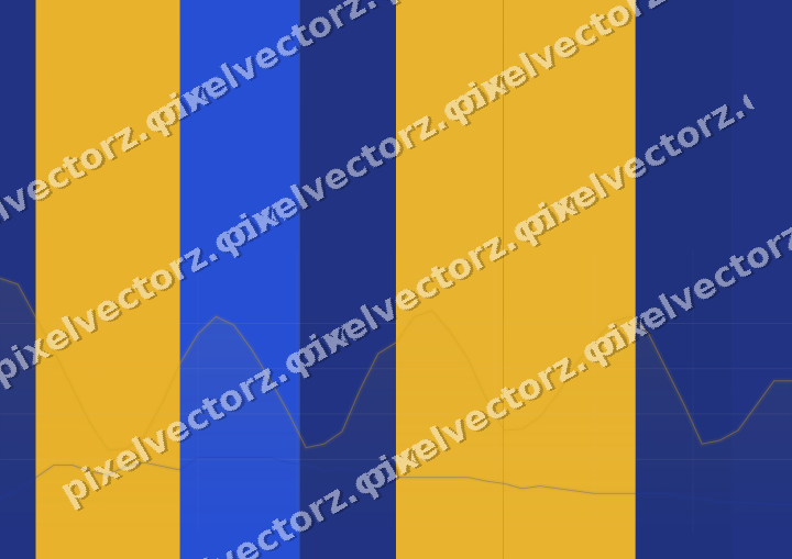 Glowing neon chart background in amber and blue