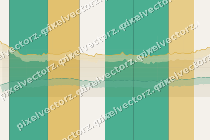 Glowing neon chart background in amber and green
