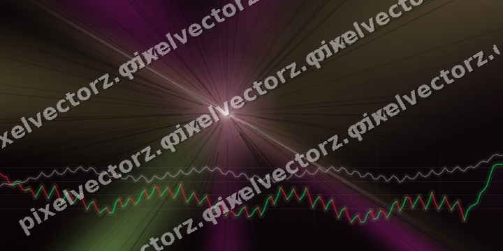 Glowing neon chart background in magenta and lime