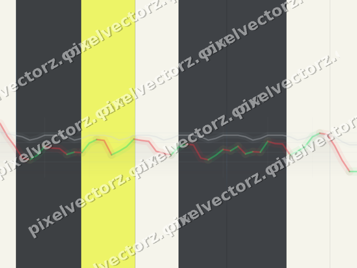 Glowing neon chart background in blue and yellow