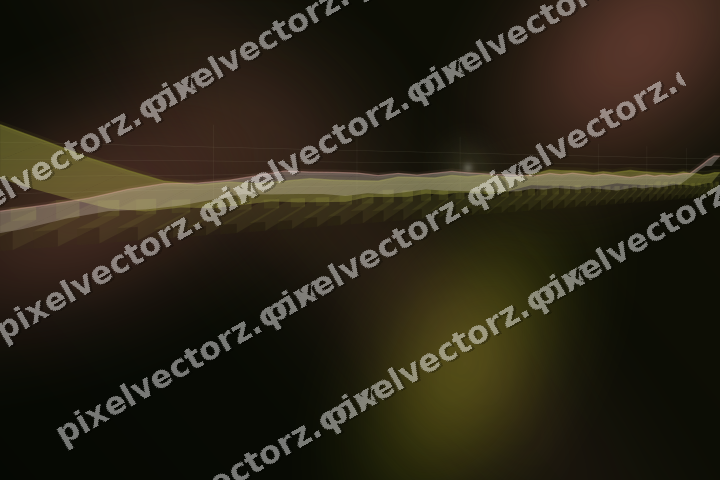 Glowing neon chart background in yellow and red