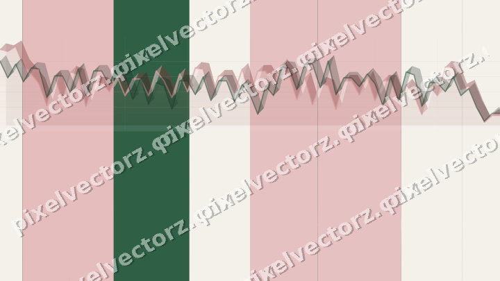 Glowing neon chart background in red and dark green