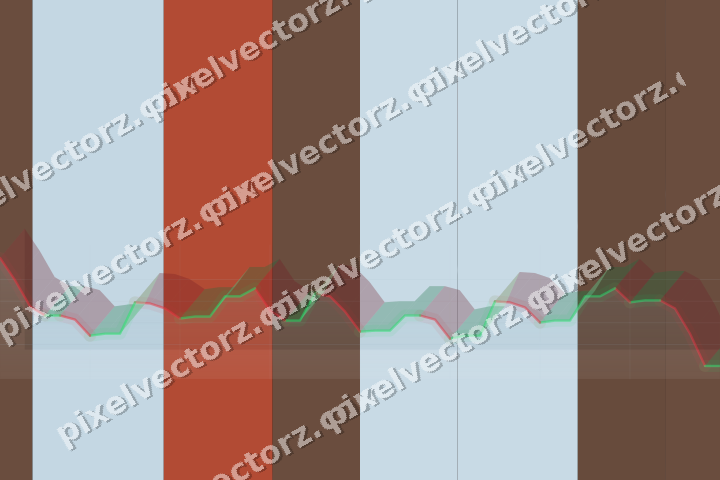 Glowing neon chart background in cyan and red