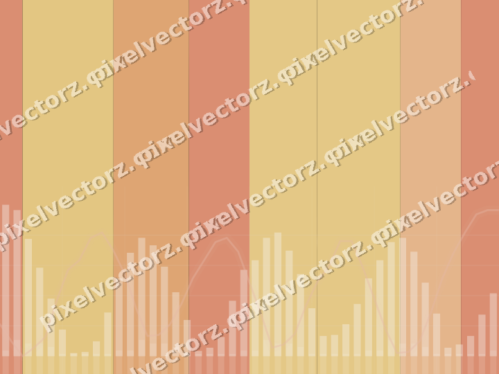 Glowing neon chart background in orange and amber