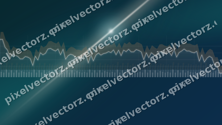 Glowing neon chart background in dark teal and orange
