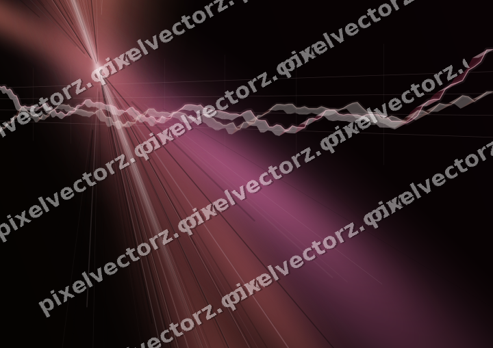 Glowing neon chart background in pink and red