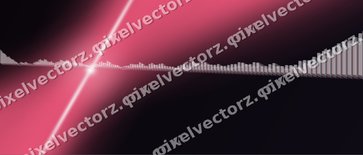 Glowing neon chart background in pink and amber