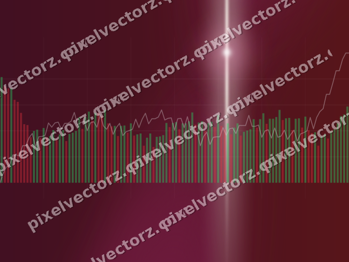 Glowing neon chart background in dark pink and green