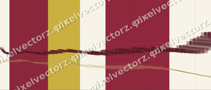 Glowing neon chart background in dark pink and red