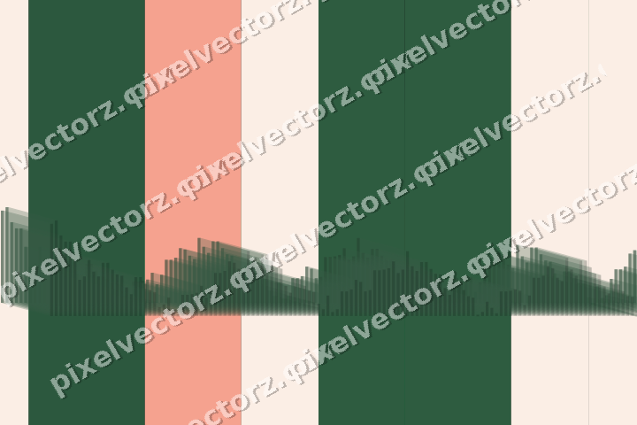 Glowing neon chart background in green and red