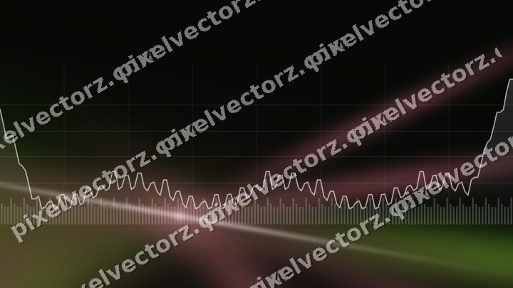 Glowing neon chart background in pink and lime