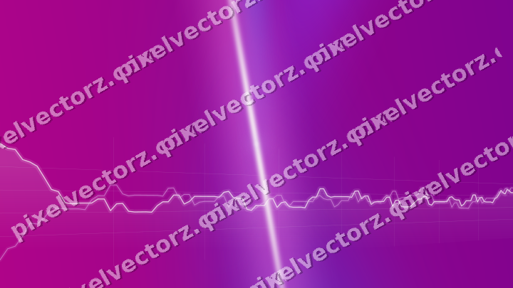 Glowing neon chart background in purple and blue