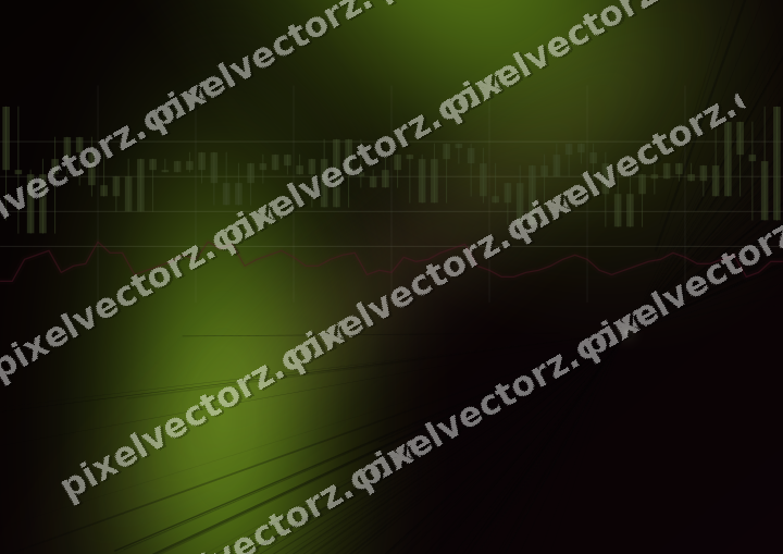 Glowing neon chart background in lime and pink