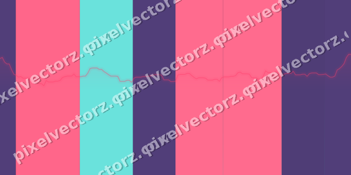 Glowing neon chart background in pink and amber